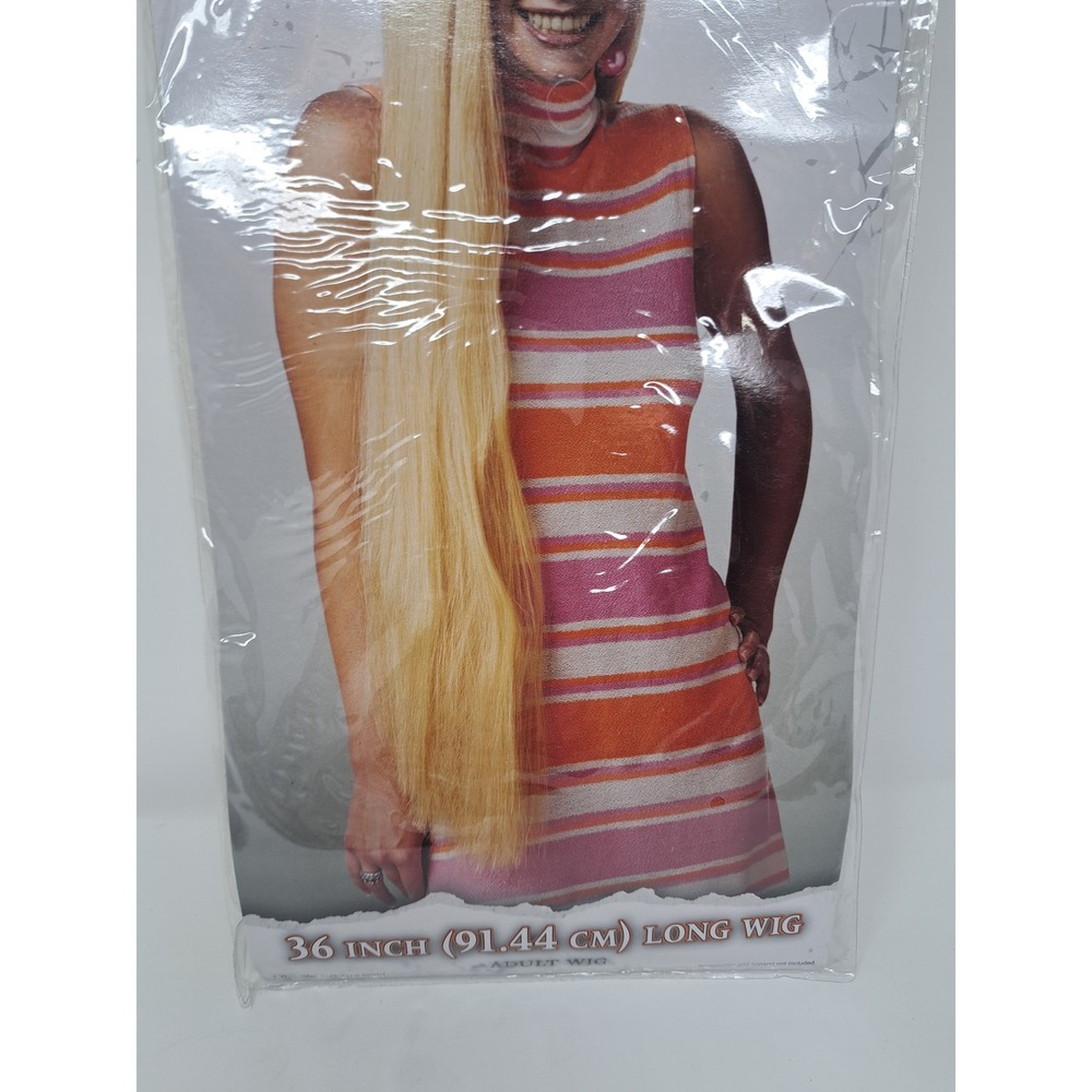 Seasonal Visions International 36" Long Hippie Blonde Adult Costume Wig One Size